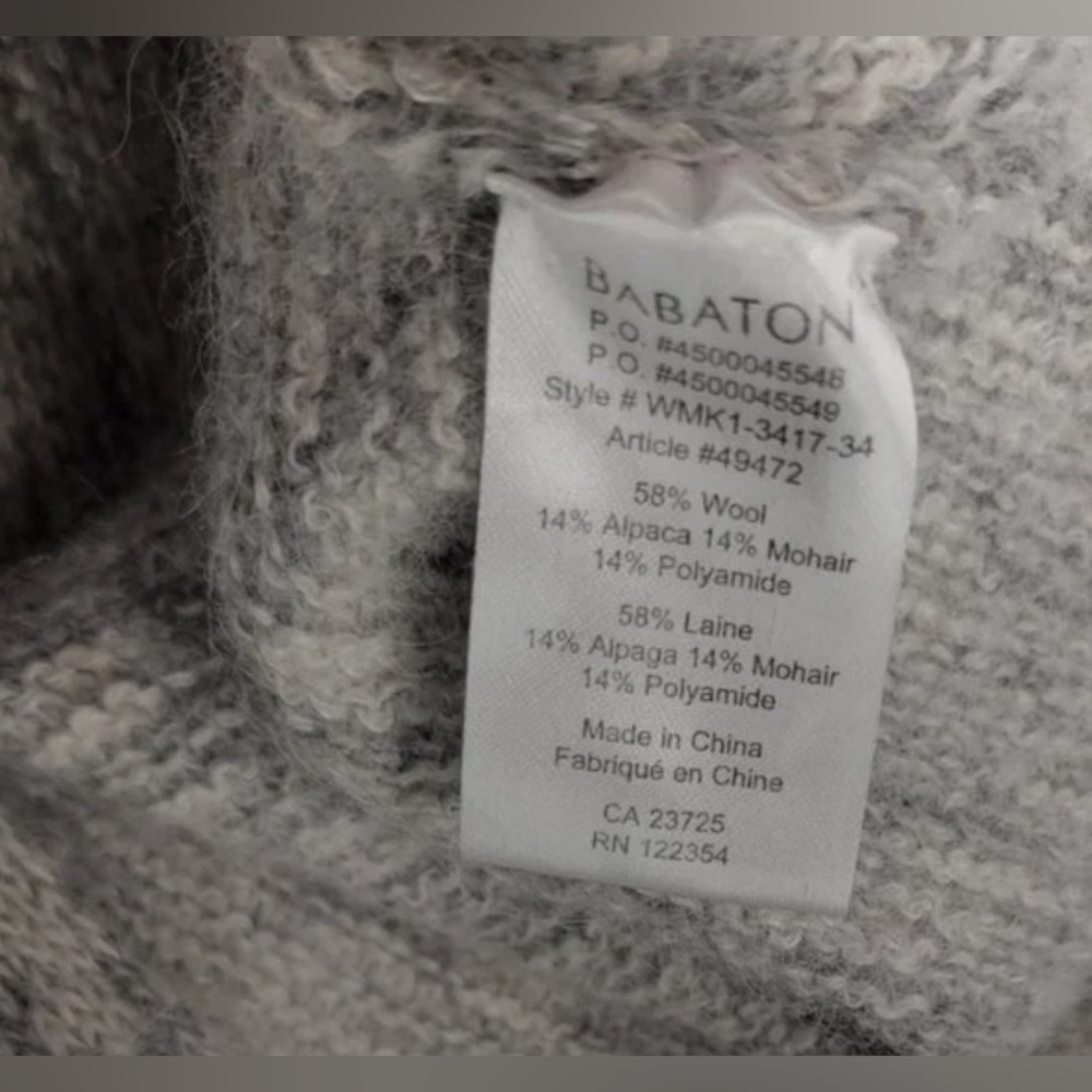 Aritzia Babaton Javier Cocoon Mohair Alpaca Blend Cardigan EUC Size S/M - Picture 12 of 16